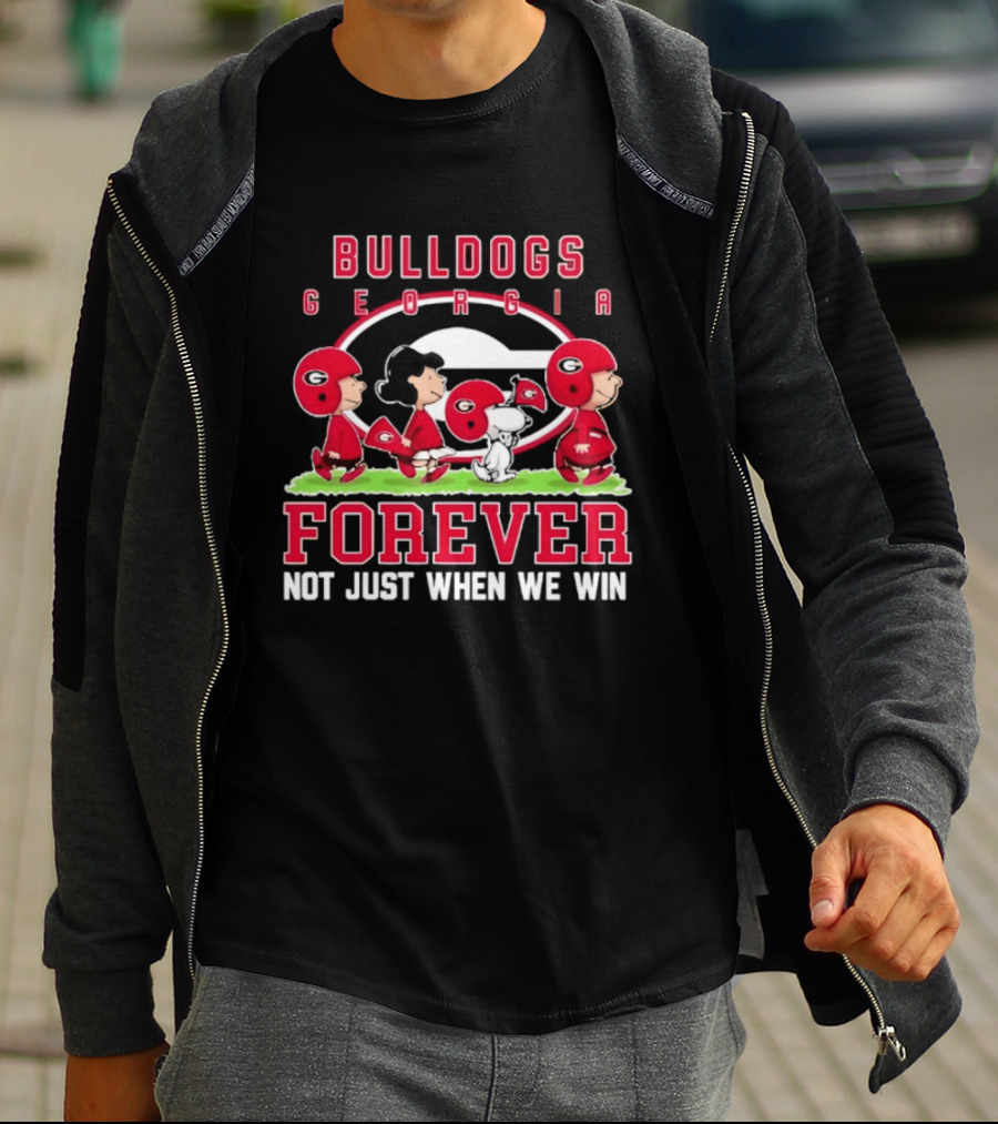 Georgia Bulldogs Peanuts Bulldogs Forever Not Just When We Win T-Shirt