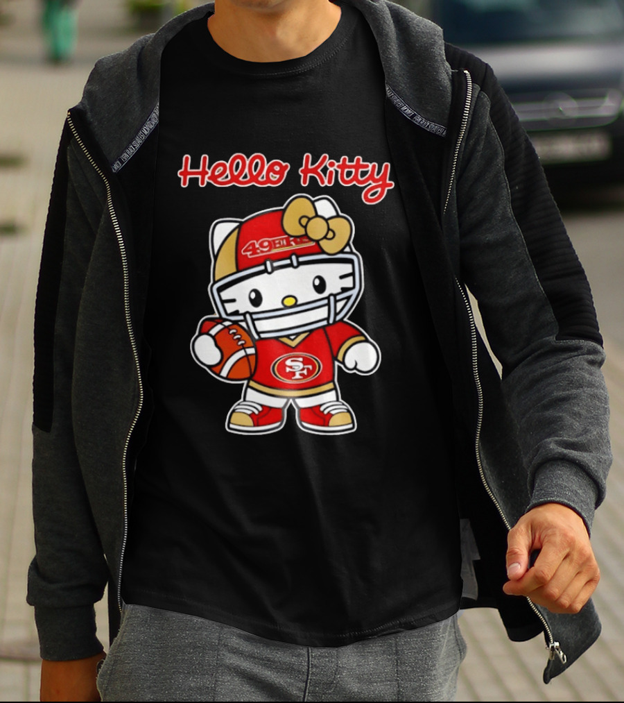 Hello Kitty San Francisco 49ers Football Fan Collaboration T-Shirt