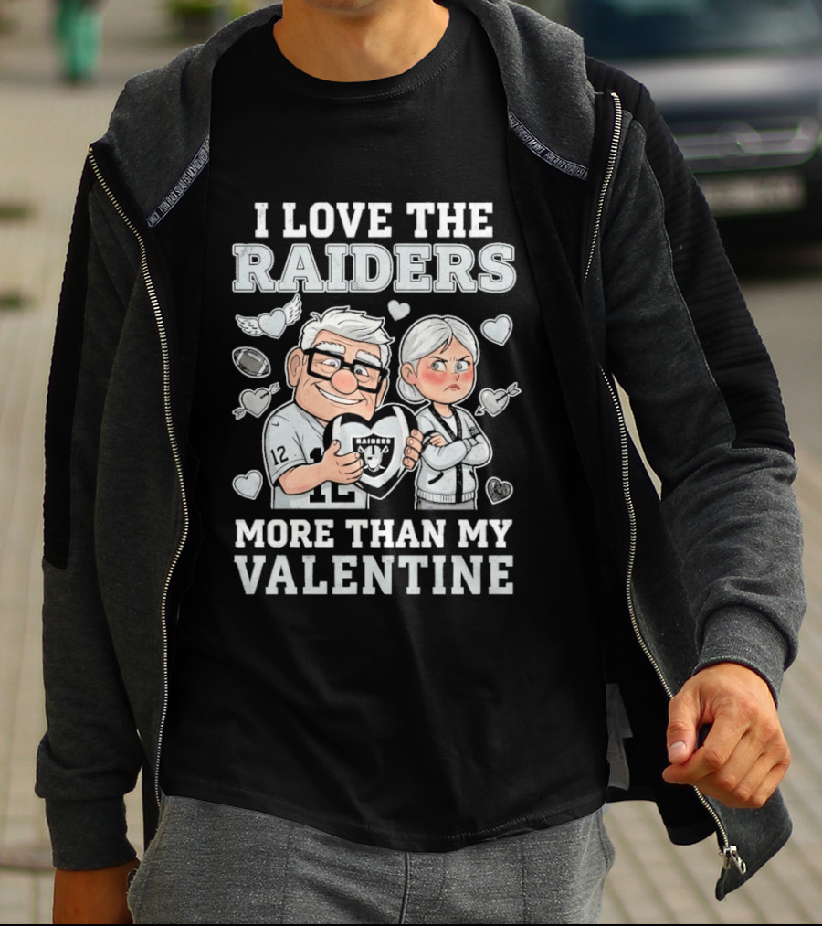 I Love The Raiders Up Movie Carl And Ellie More Than My Valentine T-Shirt