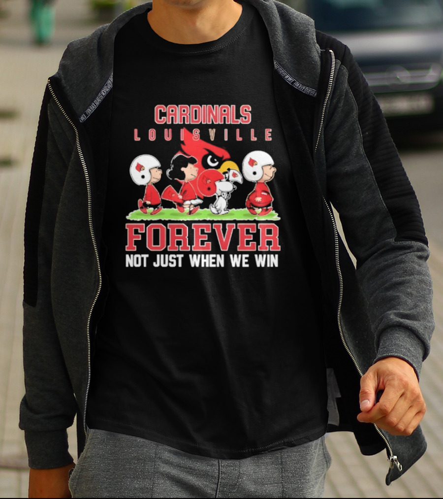 Cardinals Louisville Peanuts Forever Not Just When We Win T-Shirt