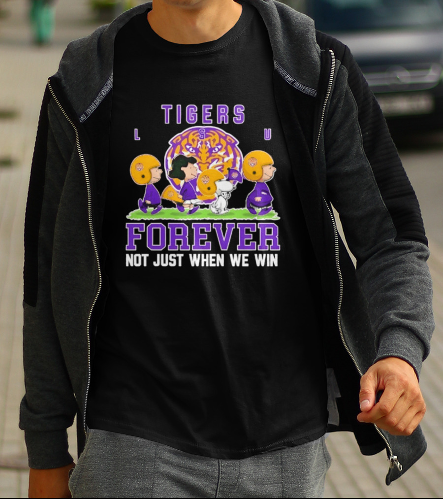 LSU Tigers Peanuts Collaboration Forever Not Just When We Win T-Shirt