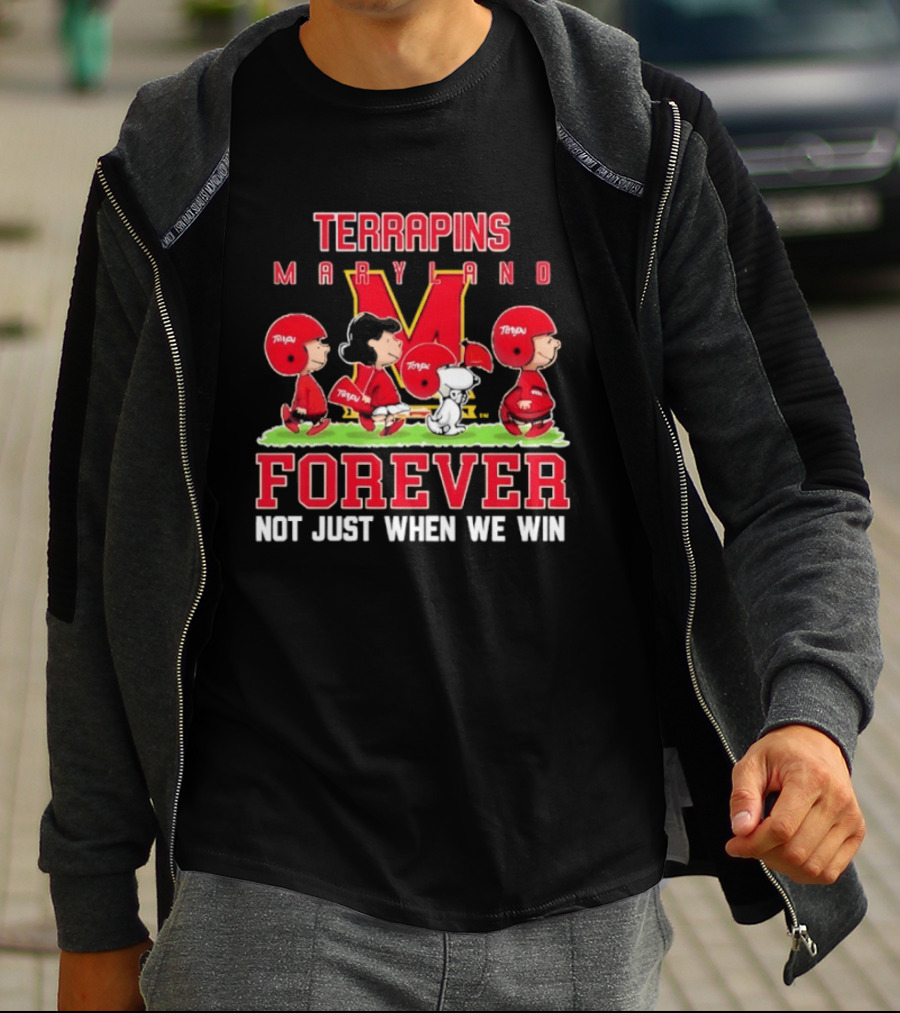 Maryland Terrapins Peanuts Forever Not Just When We Win T-Shirt