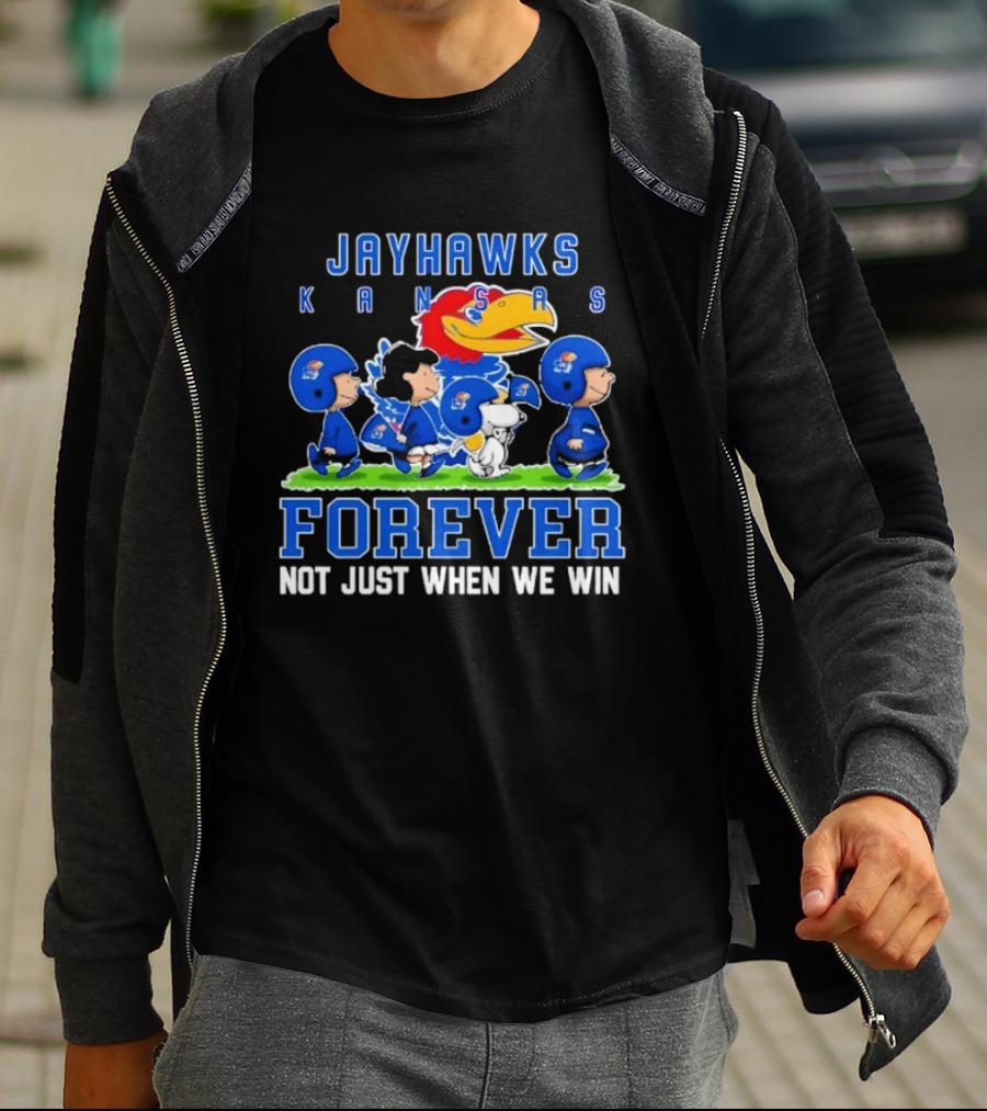 Kansas Jayhawks Peanuts Forever Loyalty Not Just When We Win T-Shirt