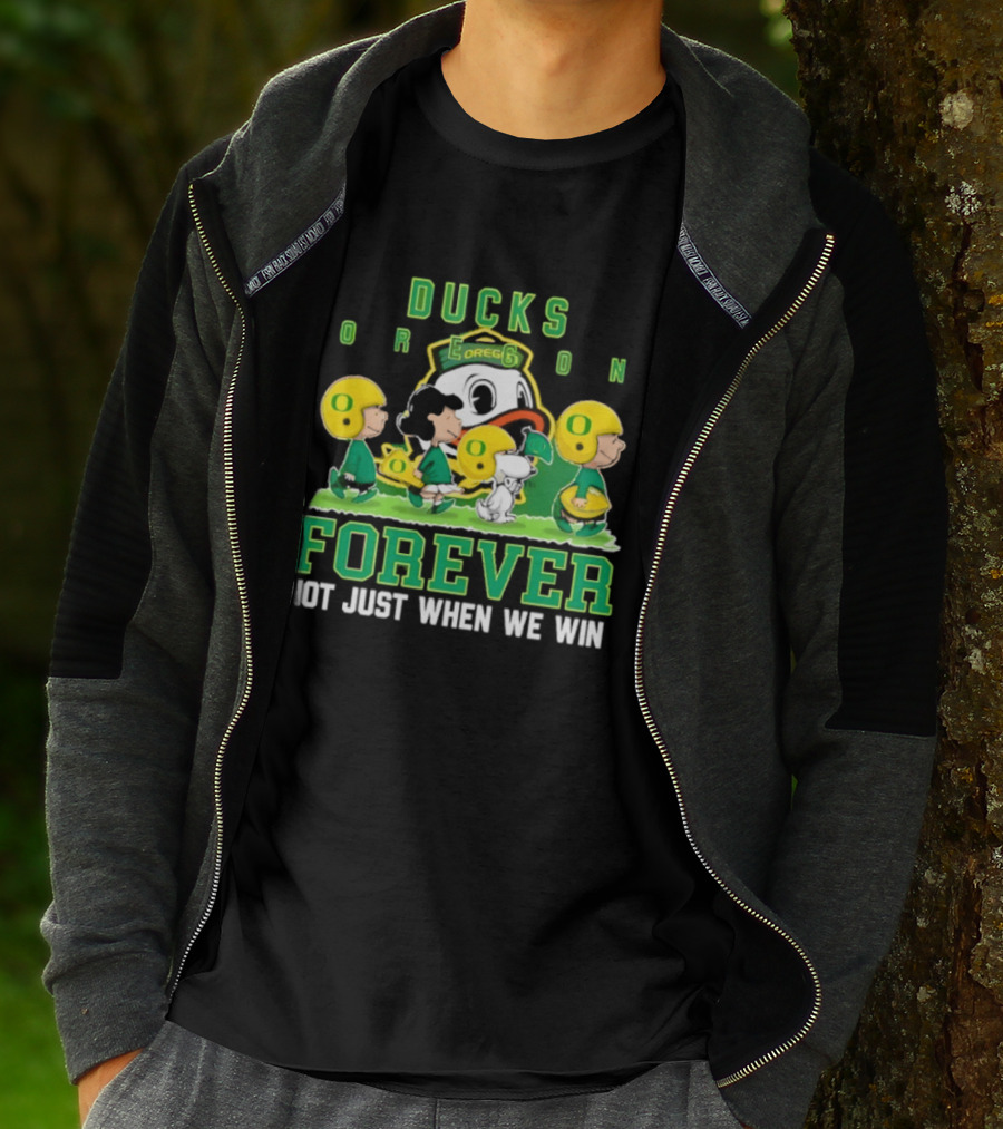 Oregon Ducks Peanuts Characters Forever Not Just When We Win T-Shirt