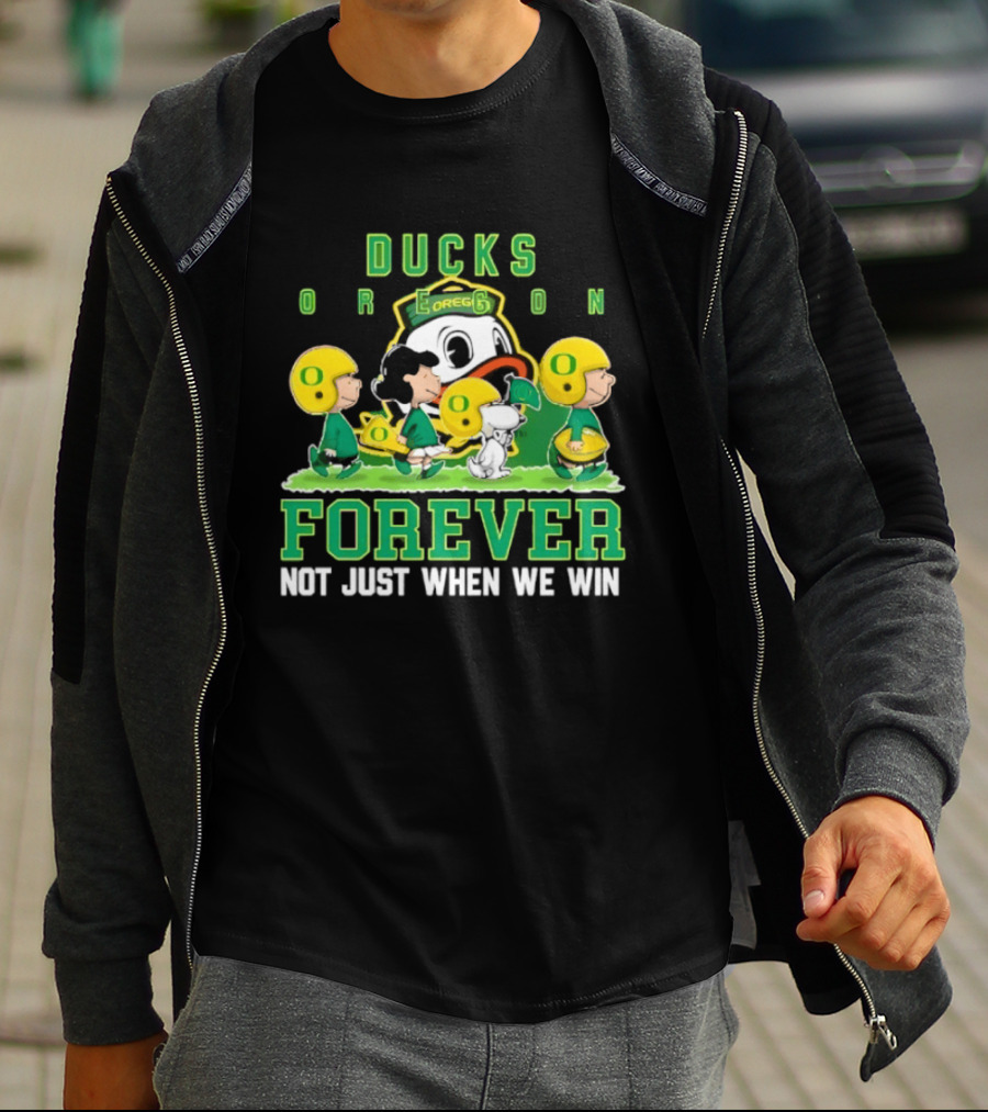 Oregon Ducks Peanuts Characters Forever Not Just When We Win T-Shirt