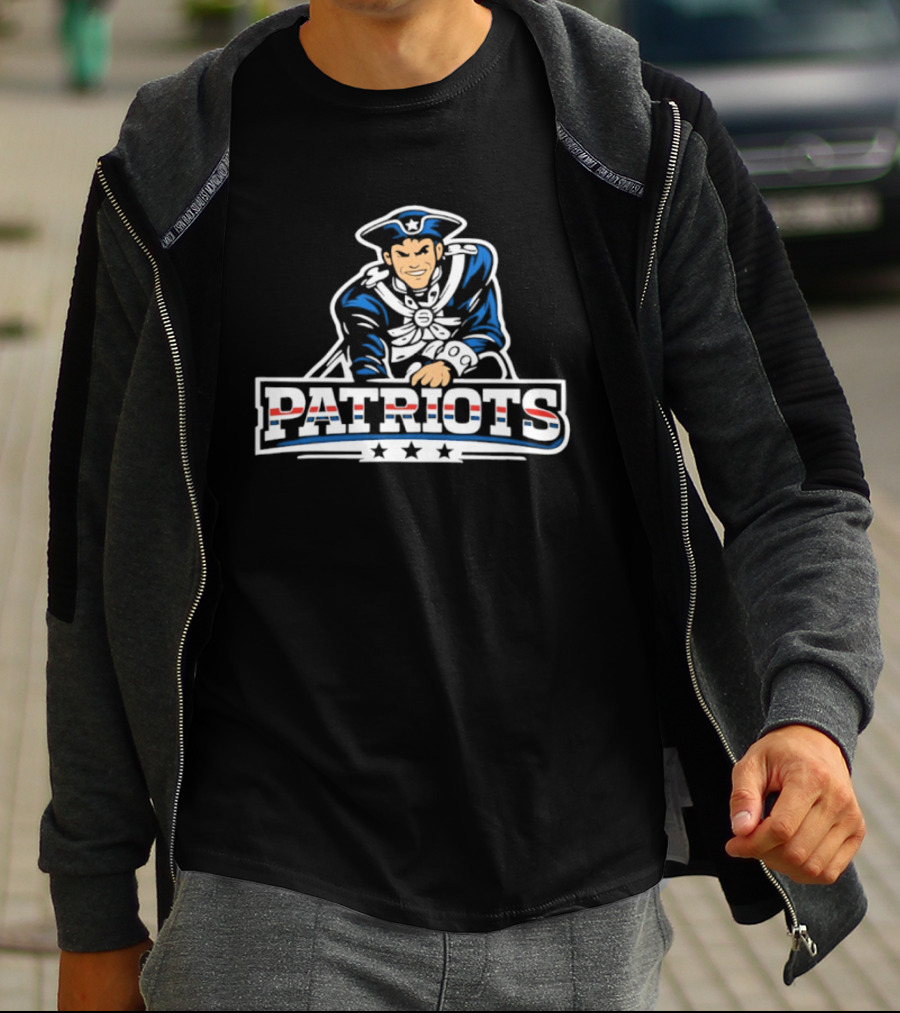 Patriots Game Day Classic Blue Revolutionary Soldier Motif T-Shirt