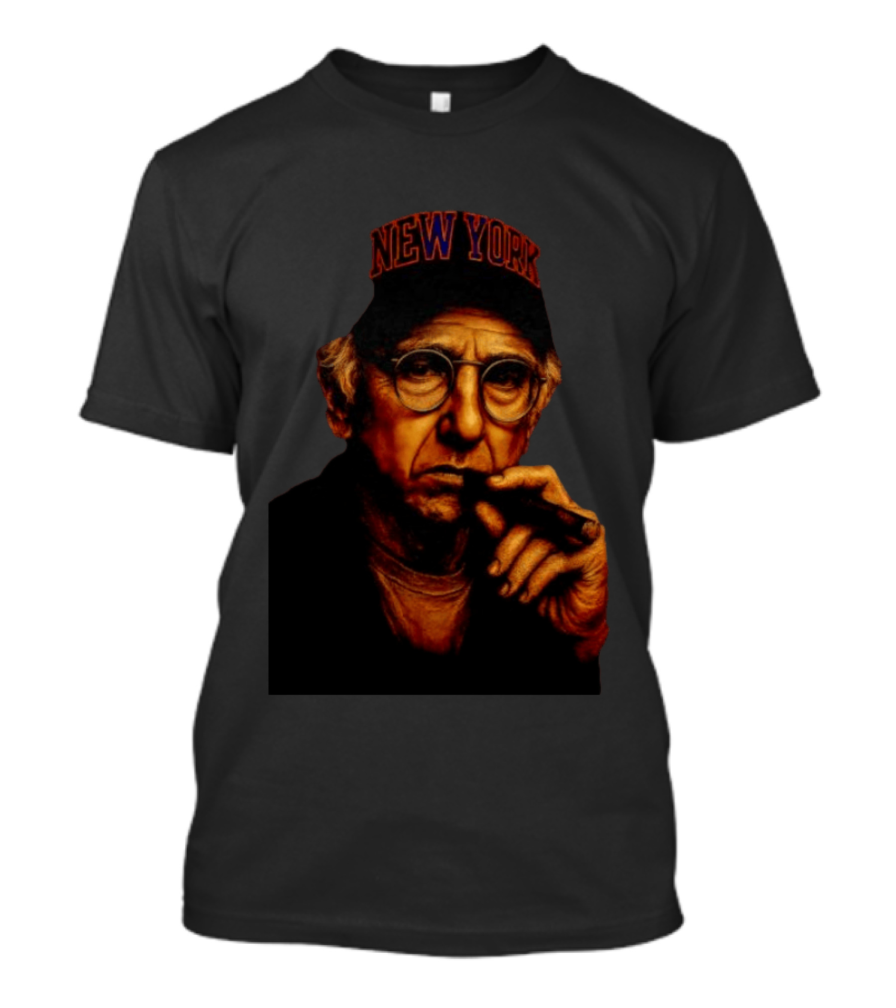 New York Hat Wearing Figure With Cigar Mood T-Shirt