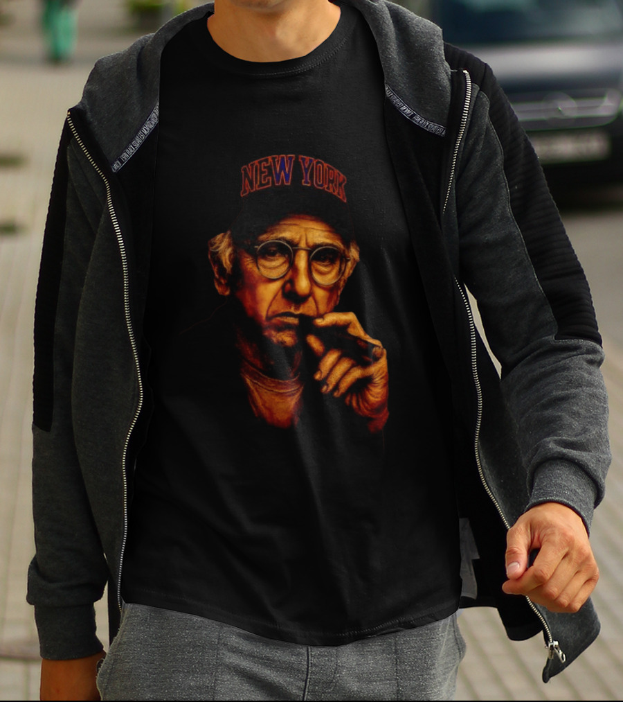 New York Hat Wearing Figure With Cigar Mood T-Shirt