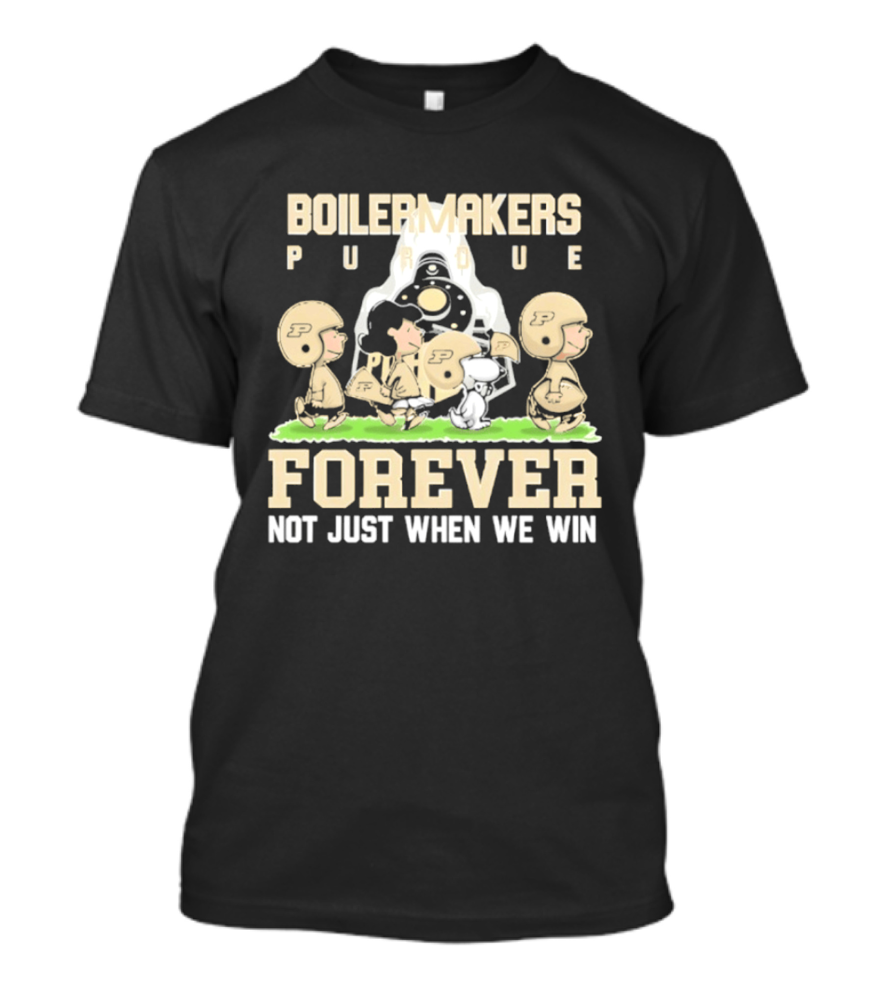 Purdue Boilermakers Peanuts Characters Forever Not Just When We Win T-Shirt