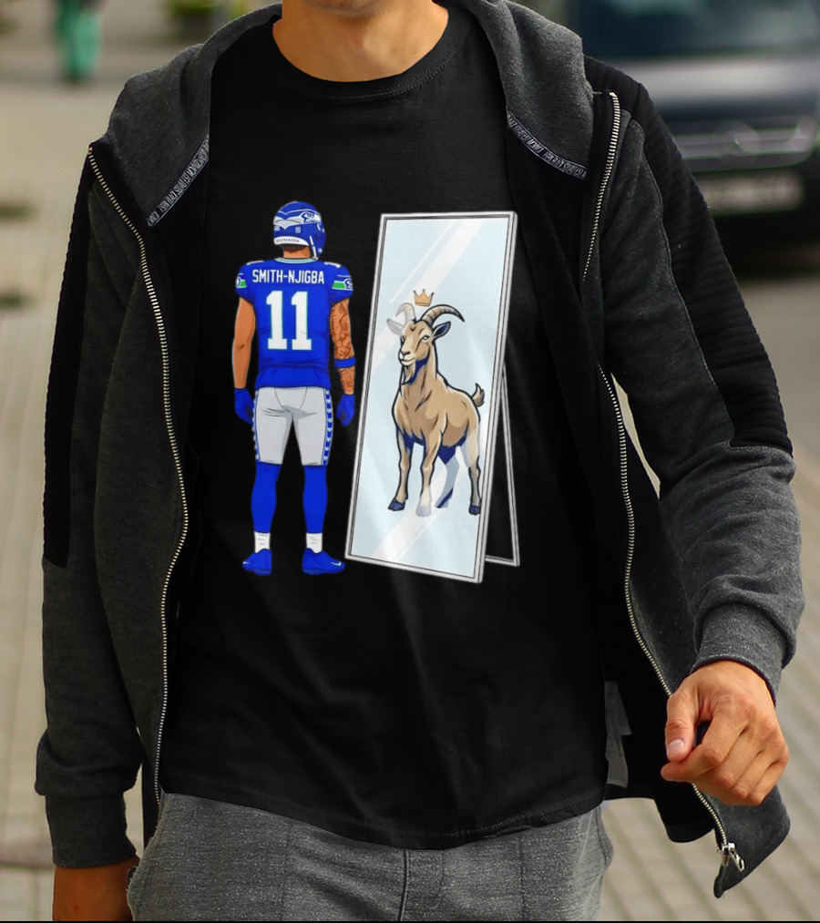 Jaxon Smith Njigba Seattle Seahawks Mirror Goat Football T-Shirt