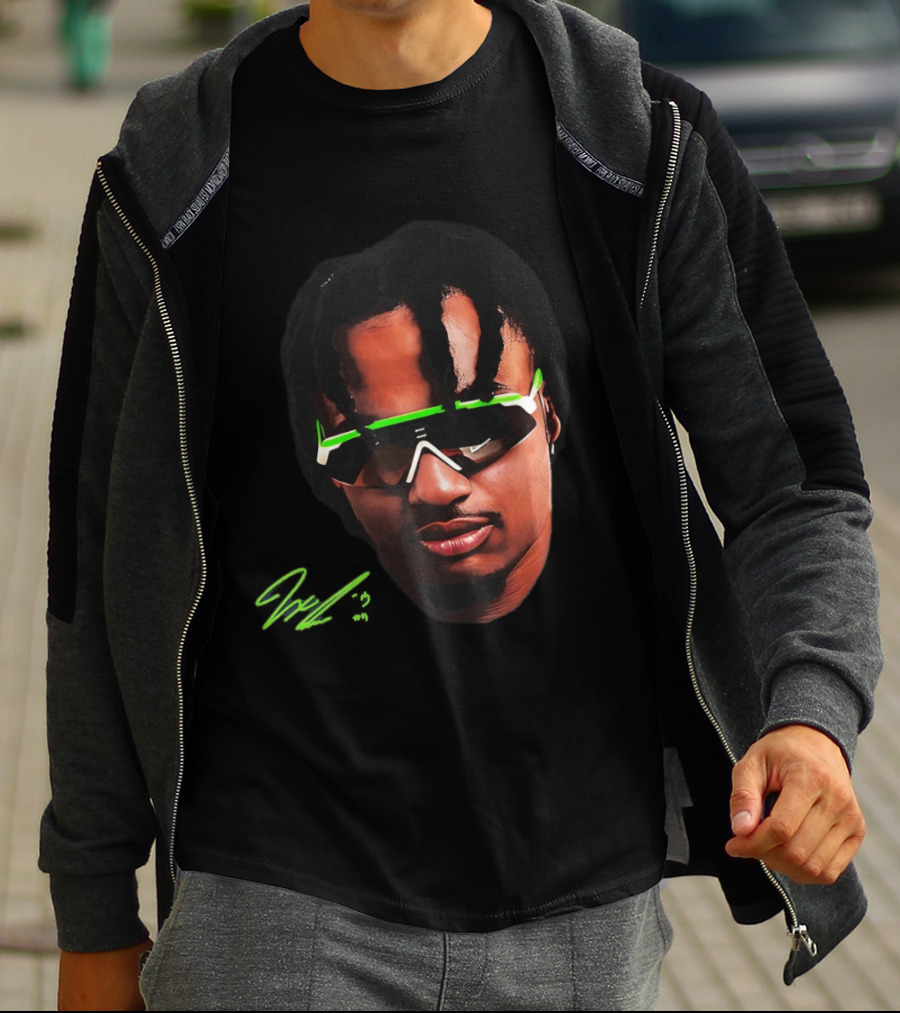 JSN Jaxon Smith Njigba Big Face Seattle Seahawks Football Sunglasses T-Shirt