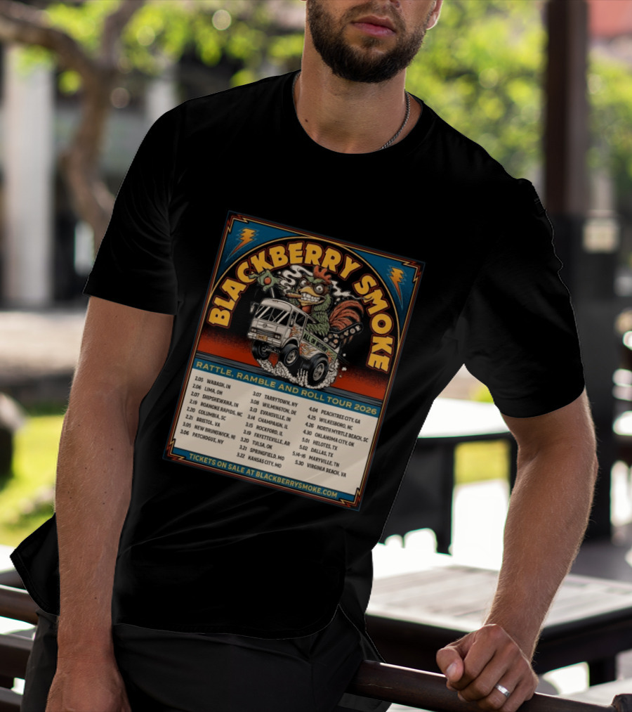 Blackberry Smoke Rattle Ramble And Roll Tour 2026 All Or Nothin Truck Dates T-Shirt