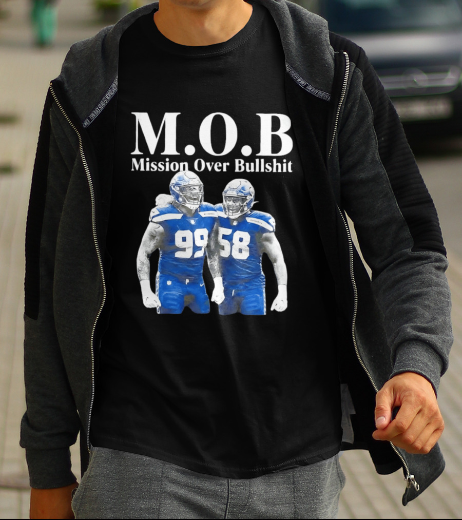 M.O.B Mission Over Bullshit Leonard Williams Derick Hall Seattle Seahawks Defense Football T-Shirt