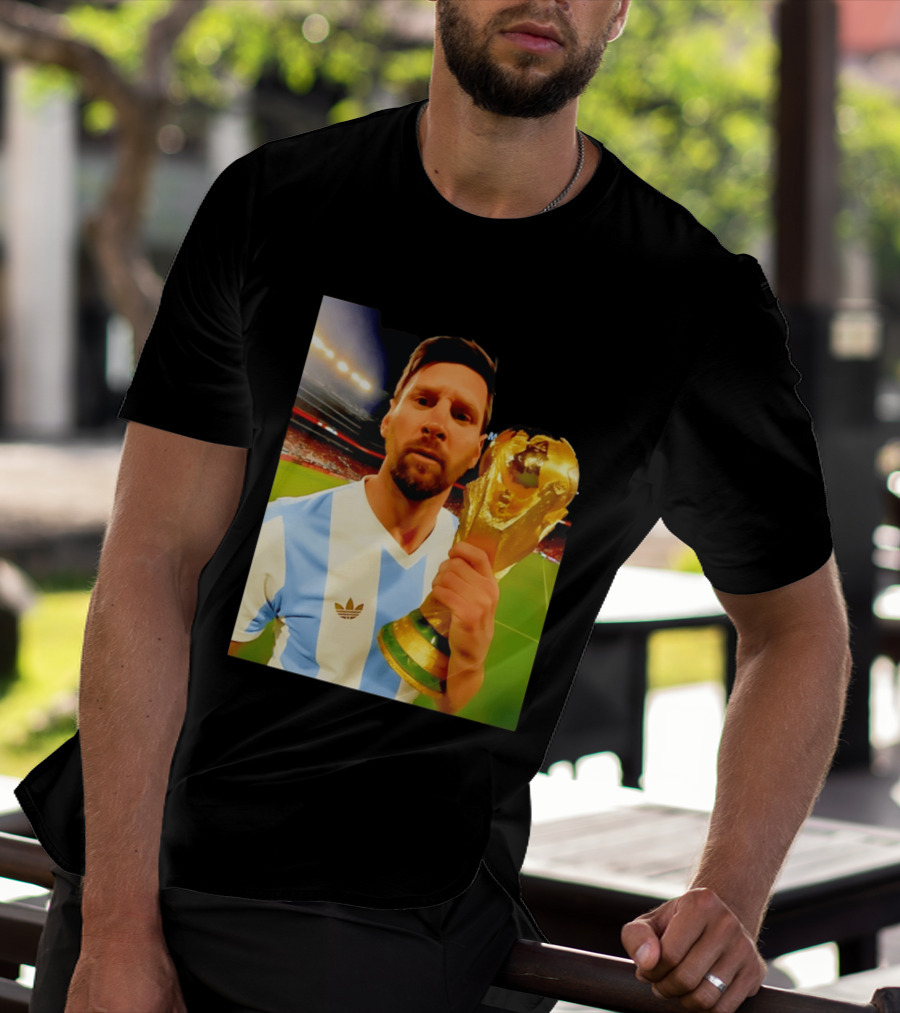 Argentina World Cup Messi Trophy Victory T-Shirt