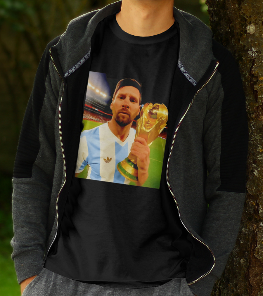 Argentina World Cup Messi Trophy Victory T-Shirt
