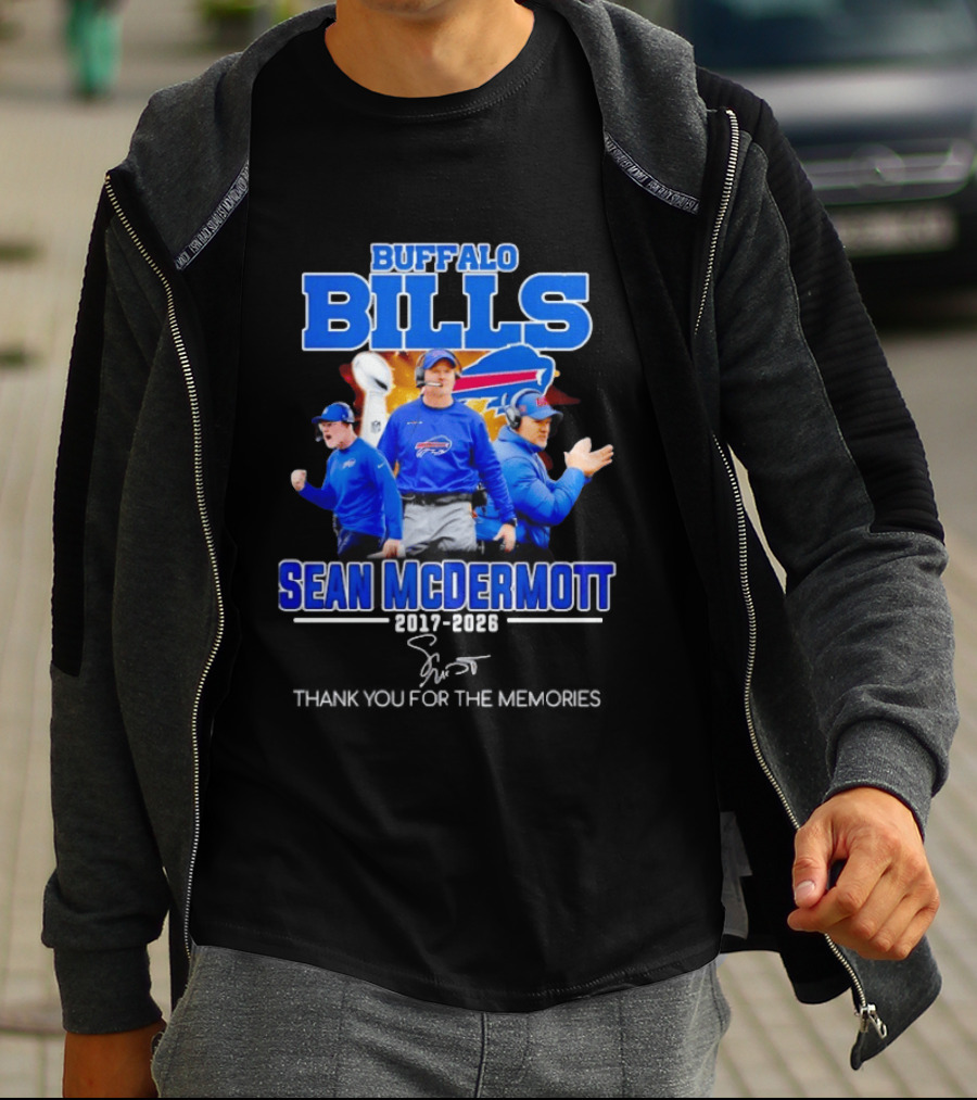 Buffalo Bills Sean McDermott 2017 2026 Thank You For The Memories T-Shirt