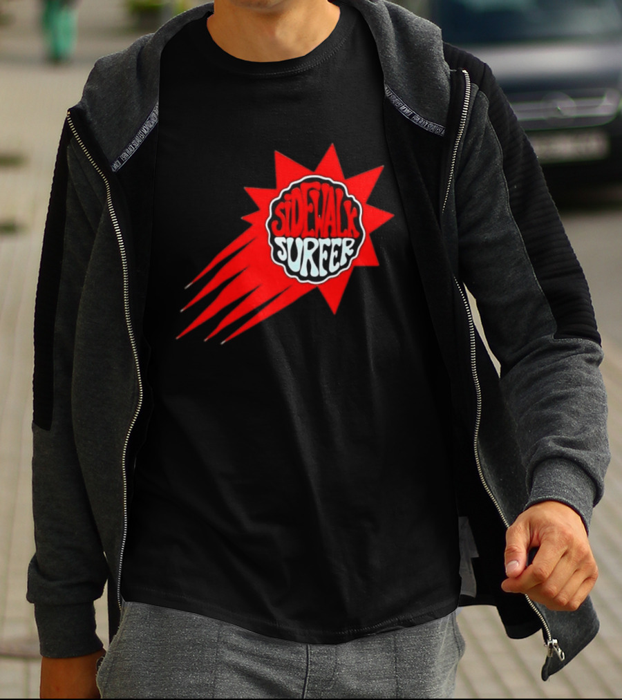 Sidewalk Surfer Retro Red Burst T-Shirt