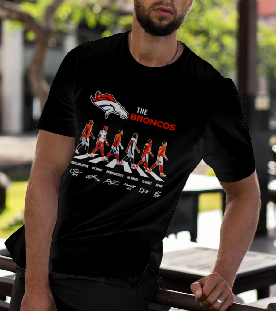 Denver Broncos Walk Of Fame Signatures 2026 NFL Legends T-Shirt