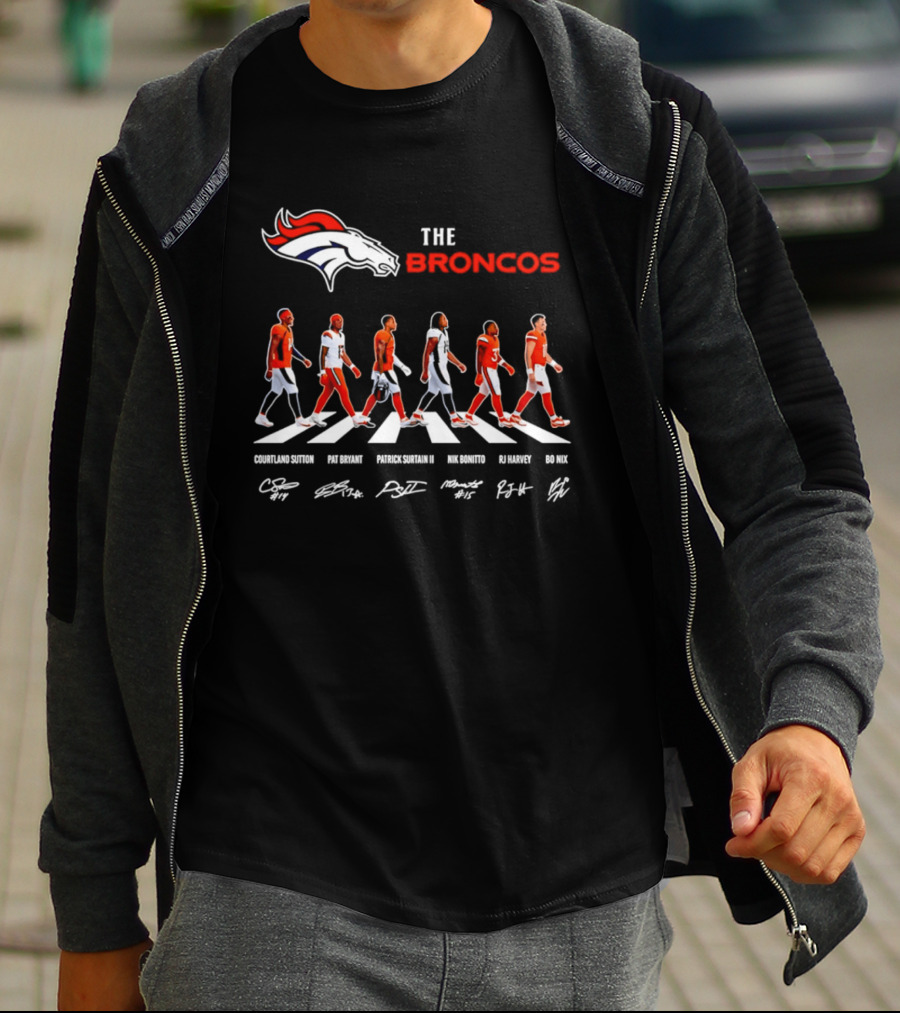 Denver Broncos Walk Of Fame Signatures 2026 NFL Legends T-Shirt
