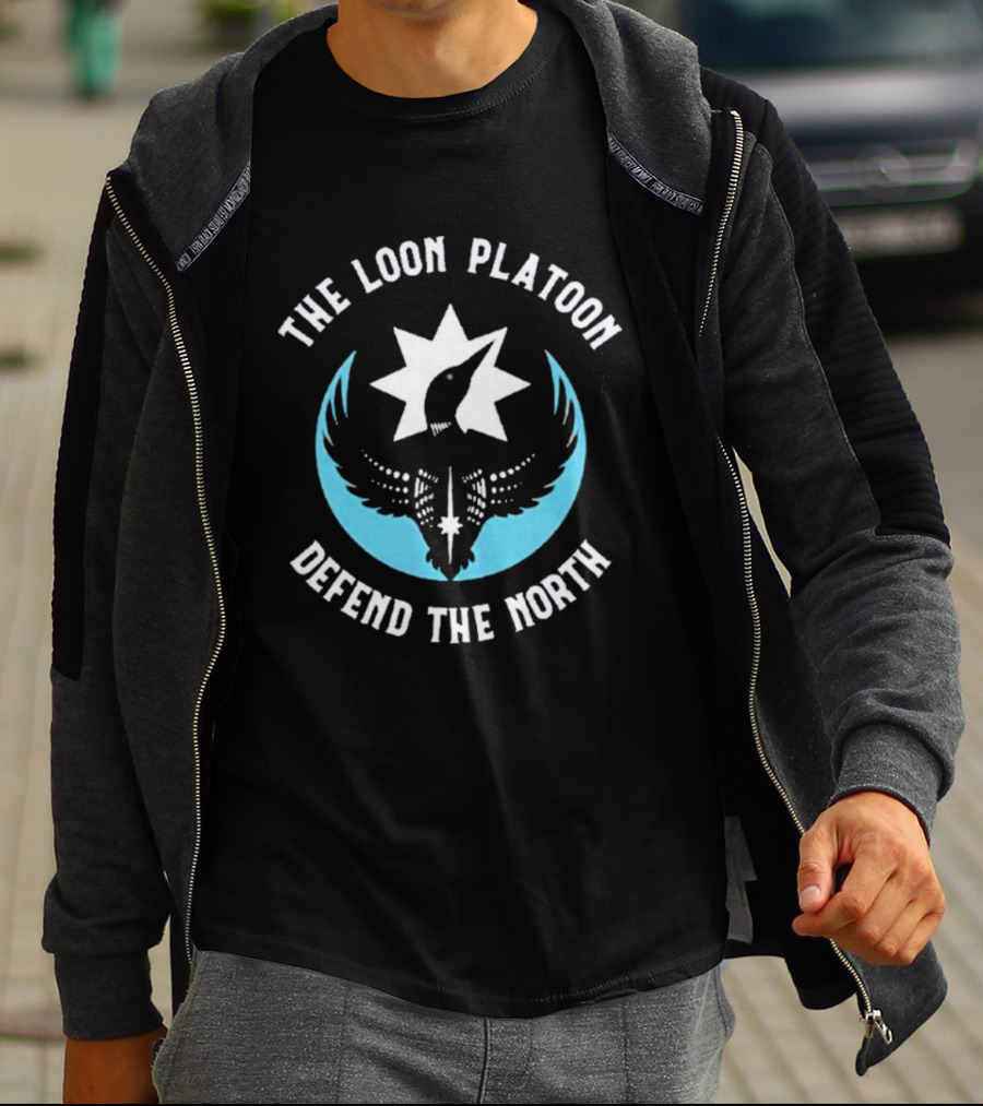 The Loon Platoon Defend The North Logo Star T-Shirt