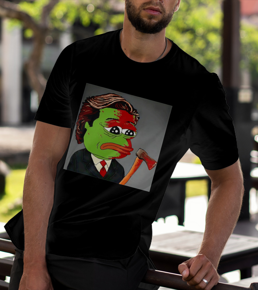 Pepe The Frog As Patrick Bateman With Axe Mashup T-Shirt