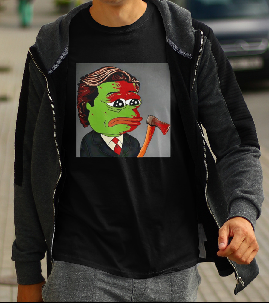 Pepe The Frog As Patrick Bateman With Axe Mashup T-Shirt