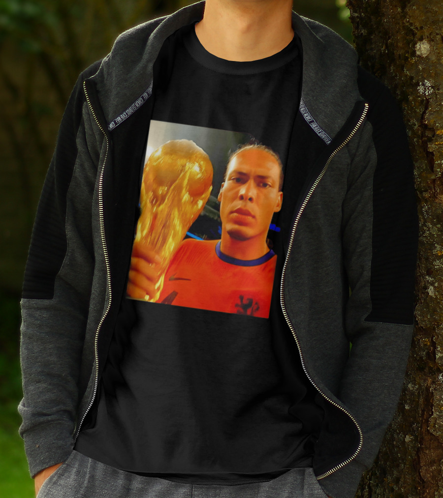 Virgil Van Liverpool Netherlands Trophy Celebration T-Shirt