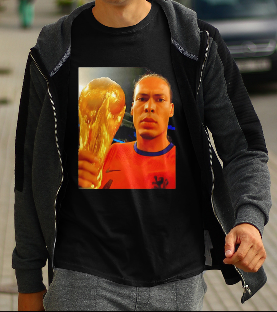 Virgil Van Liverpool Netherlands Trophy Celebration T-Shirt