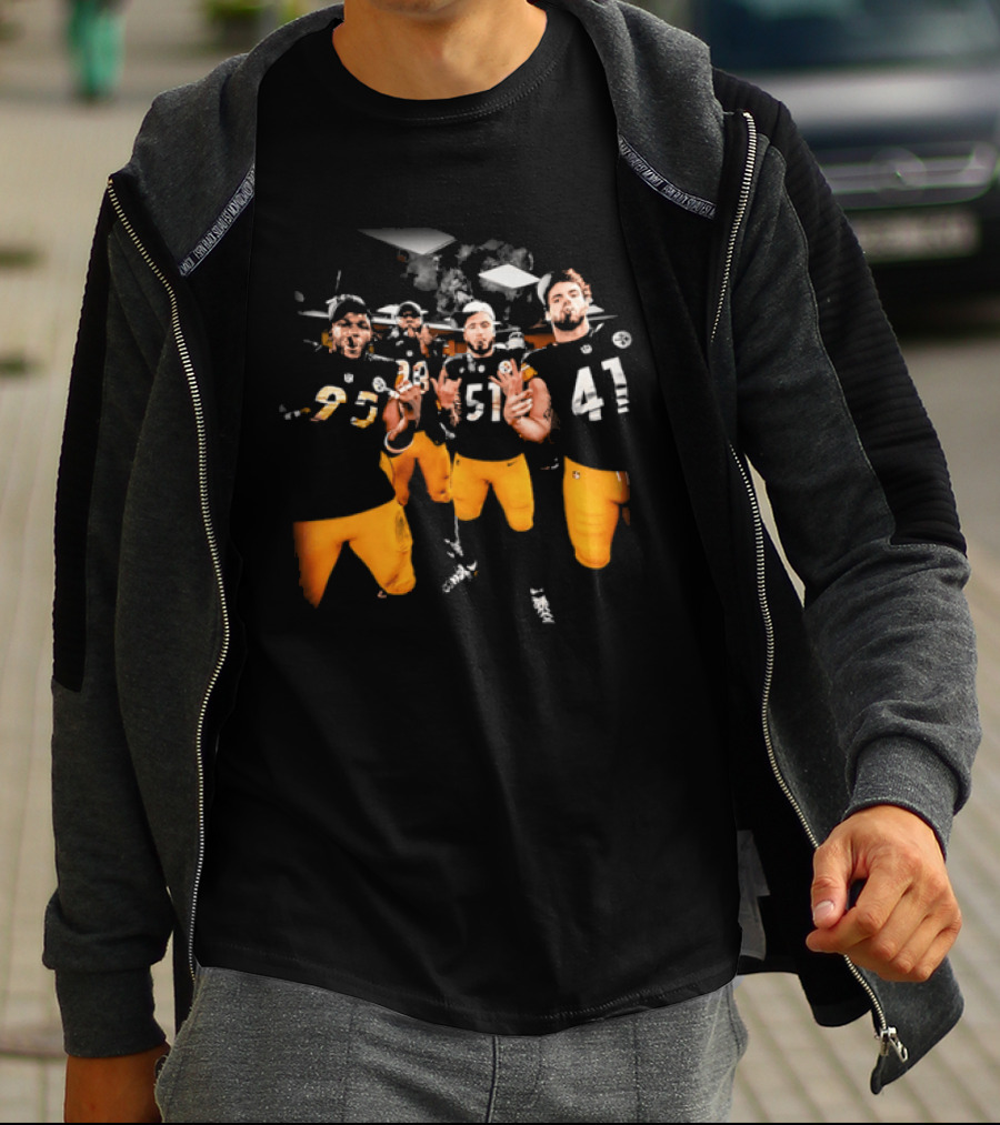 Steelers Players Number 93 51 41 In Black And Gold T-Shirt