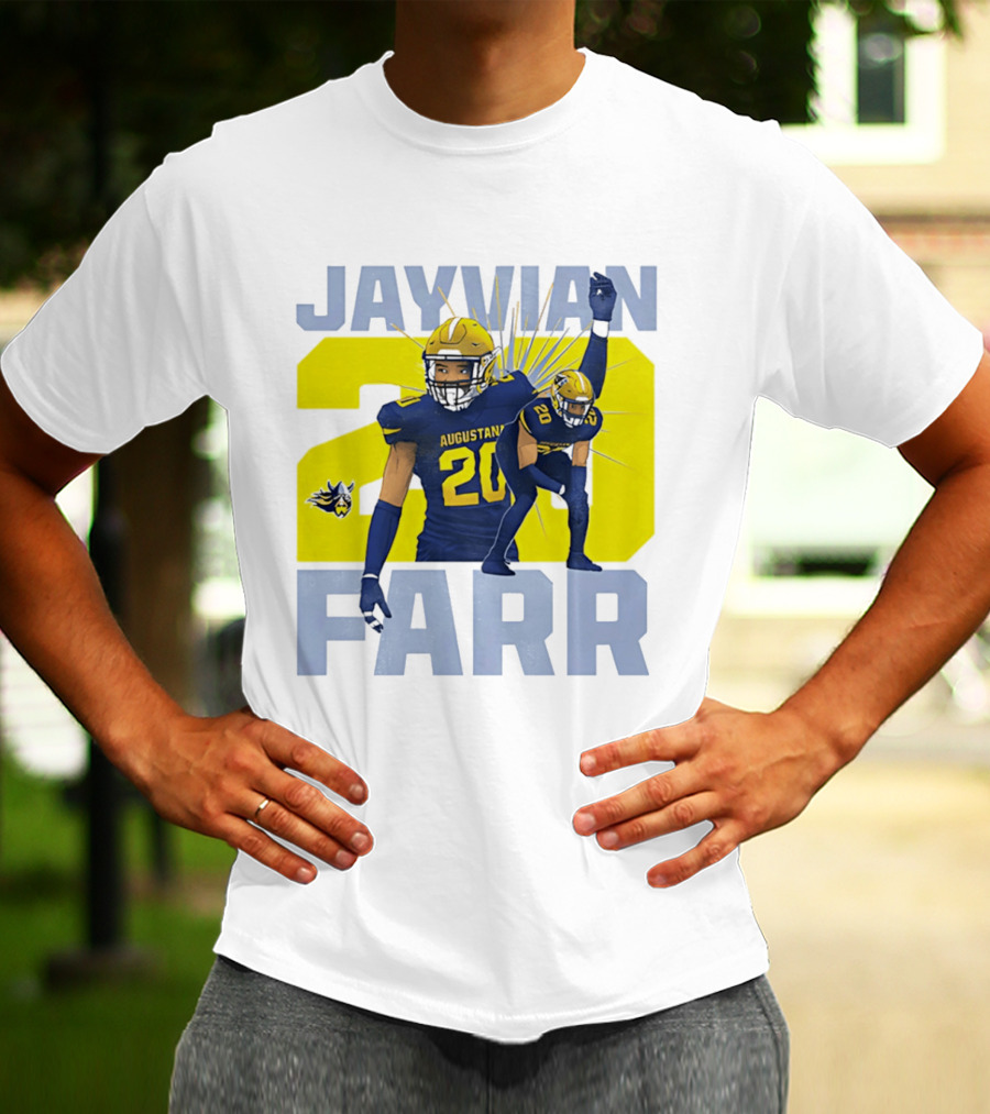 Augustana Jayvian Farr 20 NCAA Football Legends Collage T-Shirt
