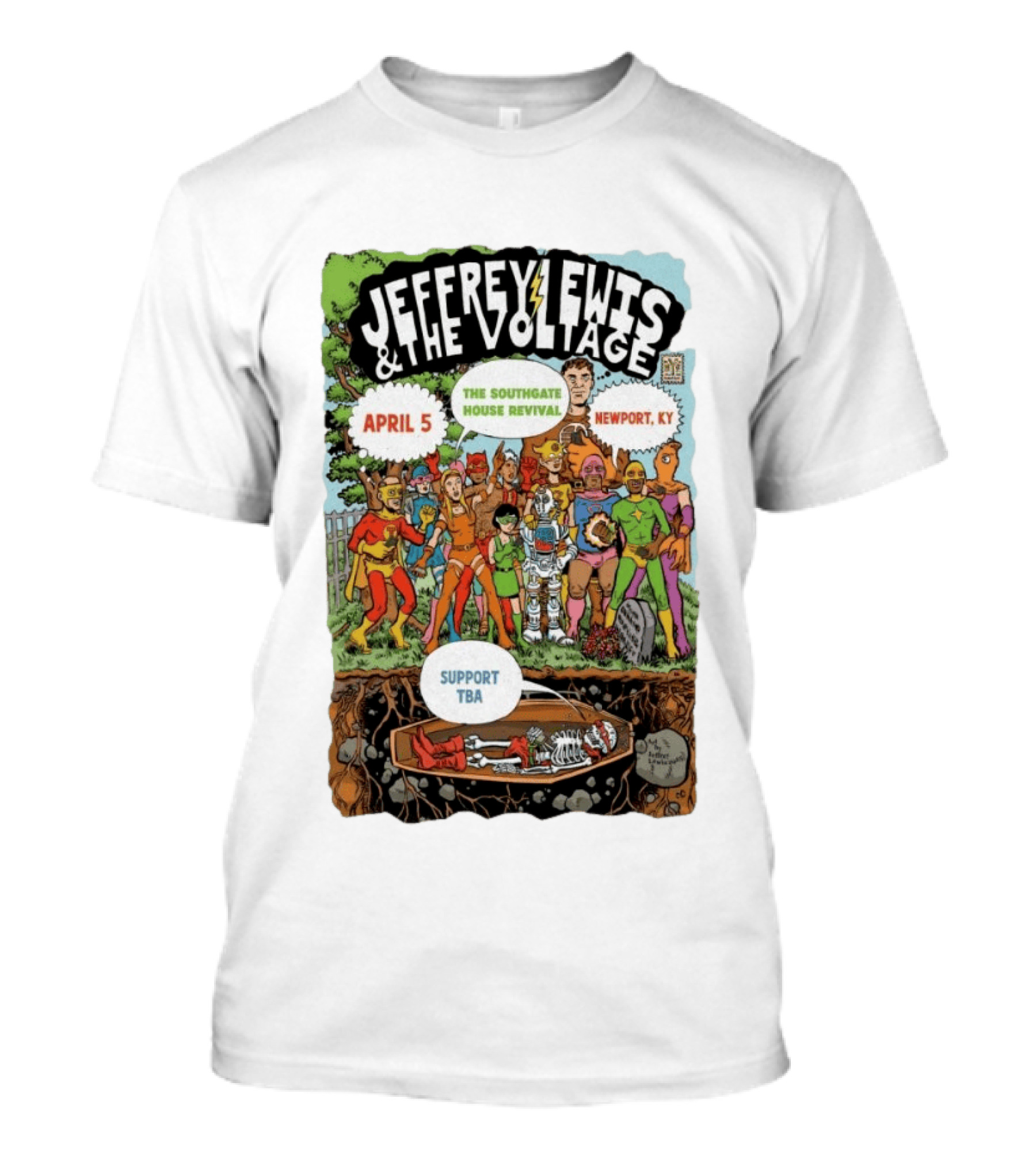 Jeffrey Lewis And The Voltage Newport KY Southgate House Revival April 5 T-Shirt