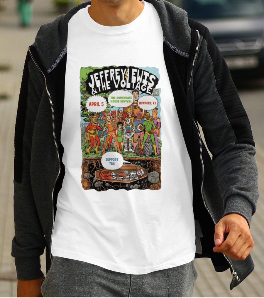 Jeffrey Lewis And The Voltage Newport KY Southgate House Revival April 5 T-Shirt