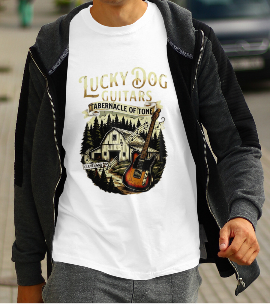 Lucky Dog Guitars Tabernacle Of Tone Cleveland TN Musical Barn Scene T-Shirt