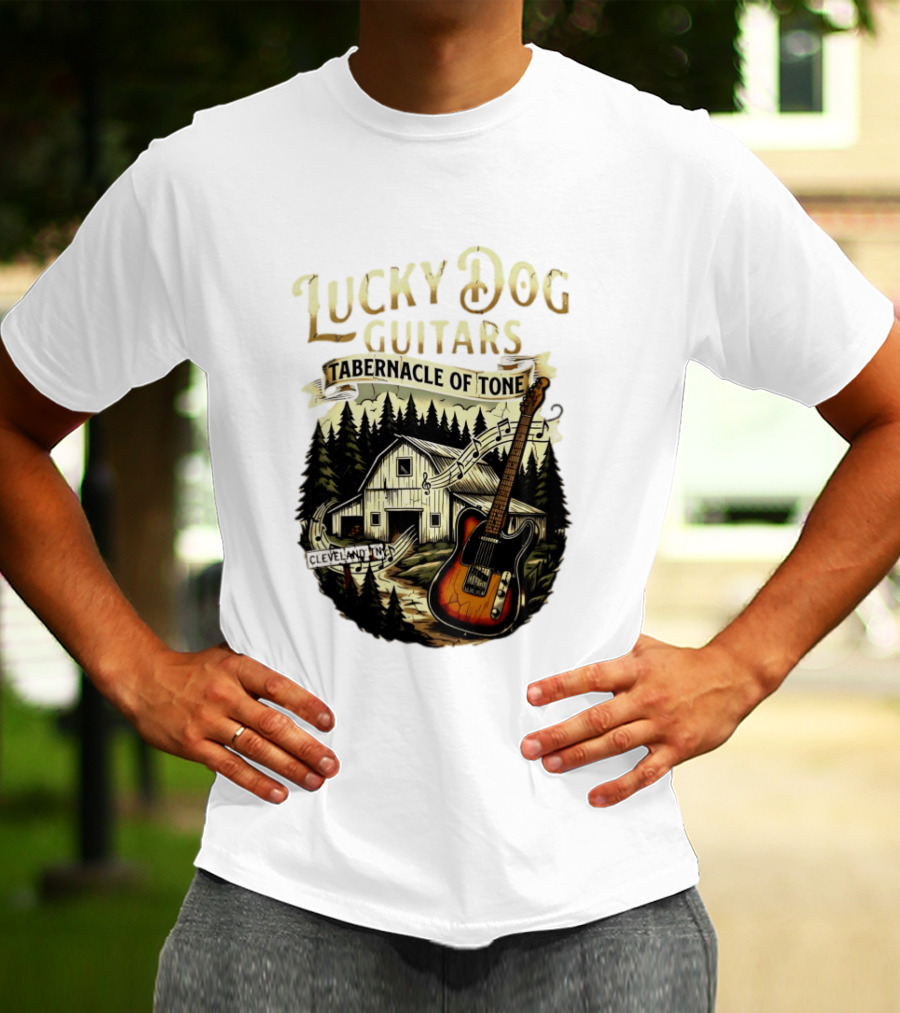 Lucky Dog Guitars Tabernacle Of Tone Cleveland TN Musical Barn Scene T-Shirt