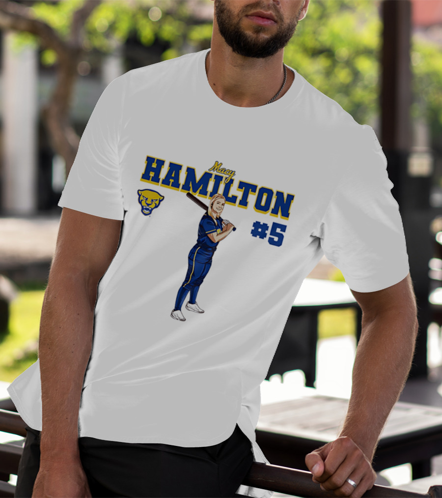 Macy Hamilton Pittsburgh Softball Caricature #5 T-Shirt