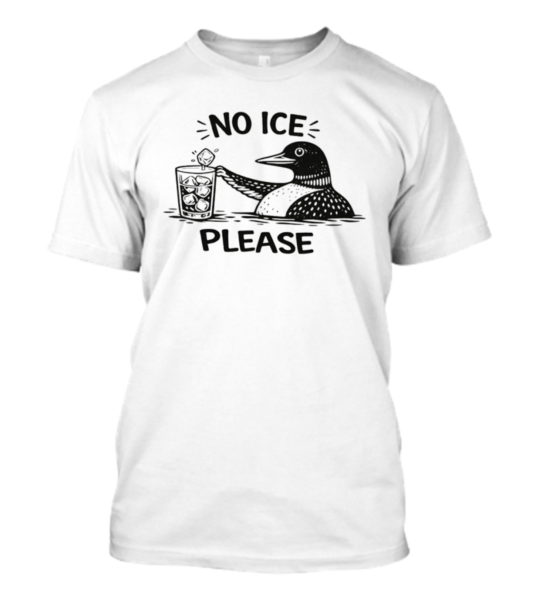 Minnesota Loon No Ice Please Stupid Canadian Wolf Bird No Ice Please T-Shirt