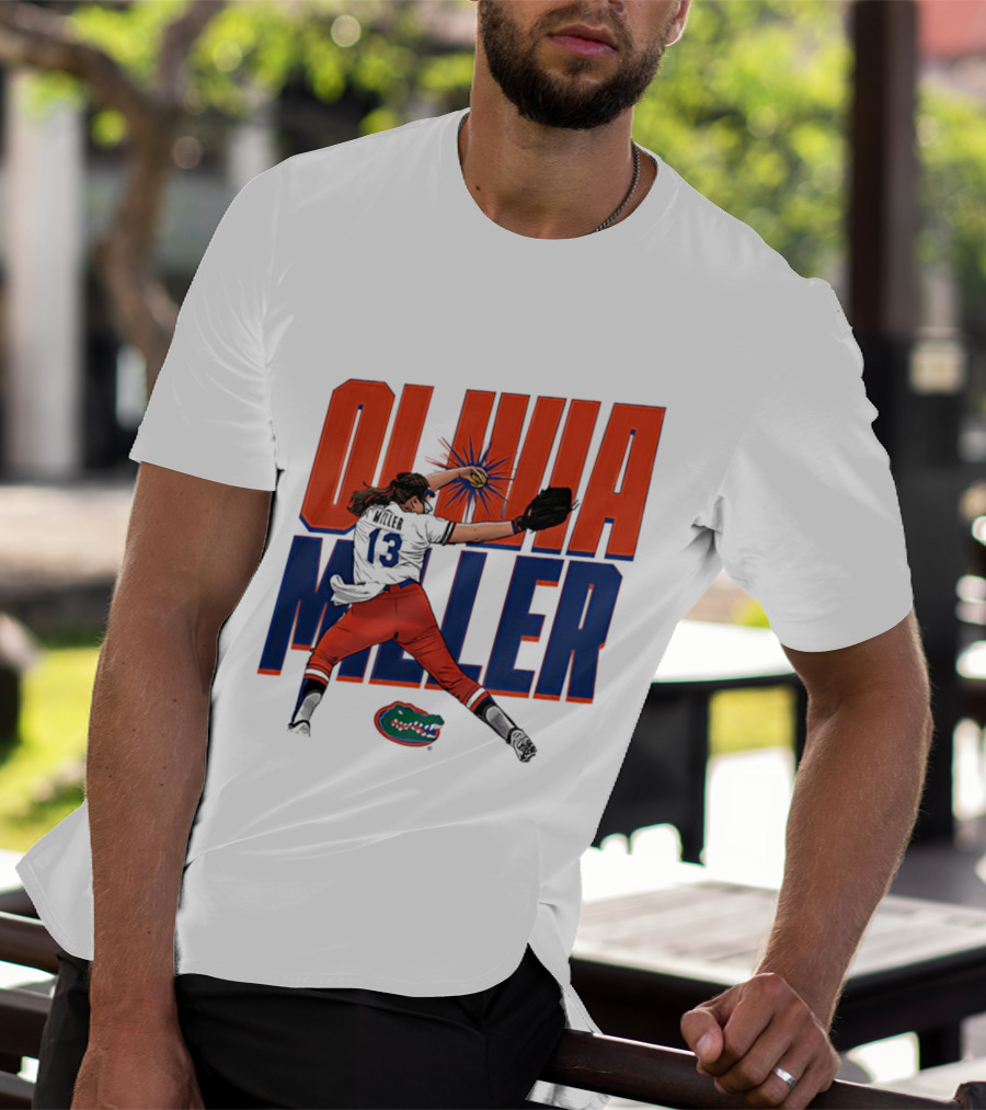 Olivia Miller Florida Gators Softball NCAA Player Caricature T-Shirt