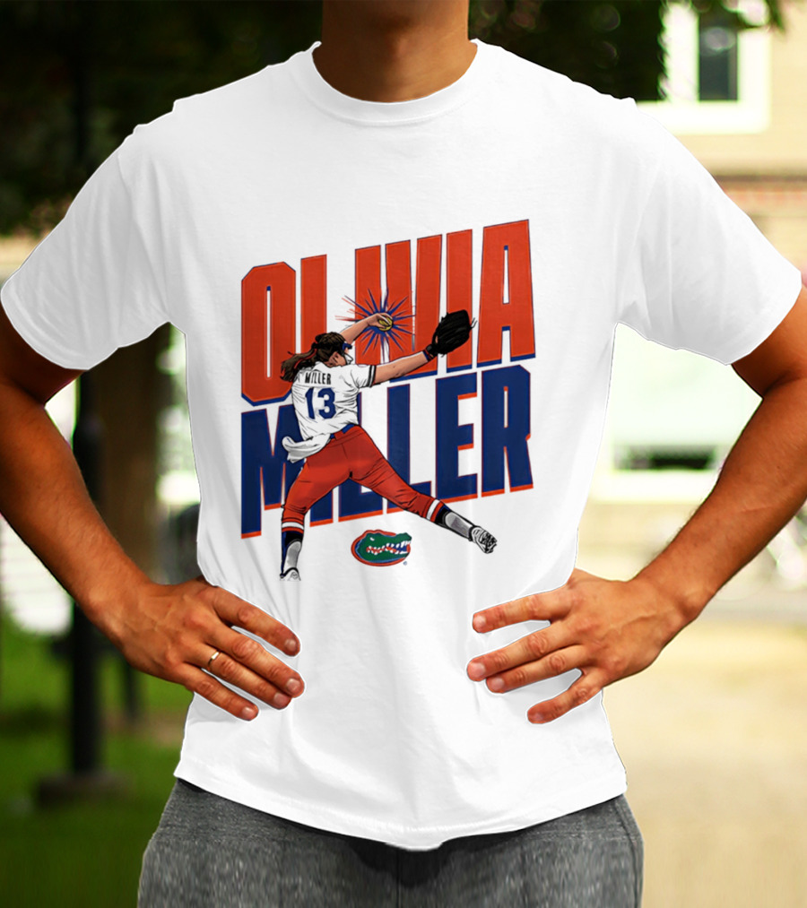 Olivia Miller Florida Gators Softball NCAA Player Caricature T-Shirt