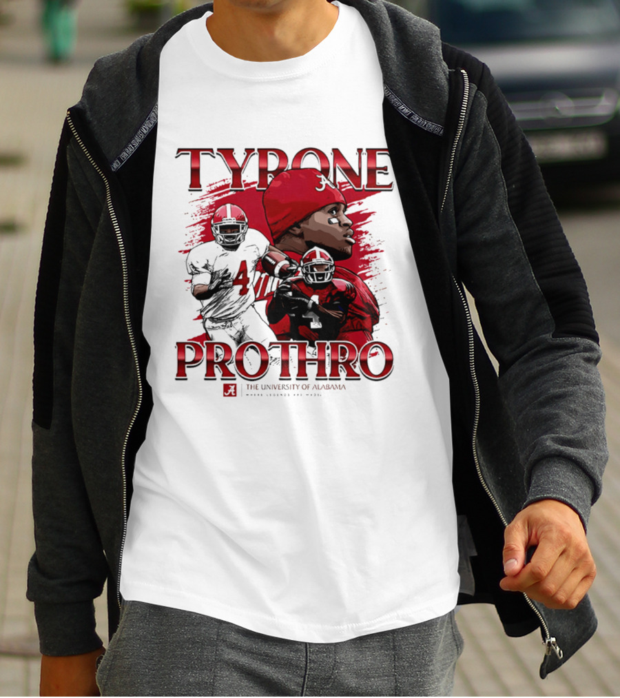 Tyrone Prothro University Of Alabama Football Icon NCAA Legends T-Shirt