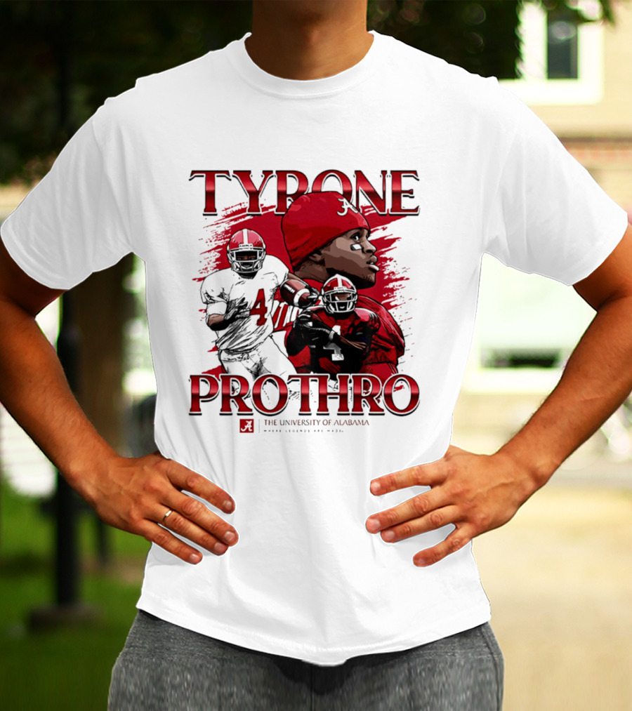 Tyrone Prothro University Of Alabama Football Icon NCAA Legends T-Shirt