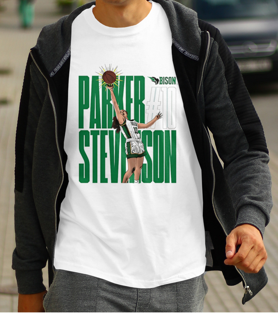 Parker Stevenson OKBU Bison #10 Basketball NCAA Caricature T-Shirt