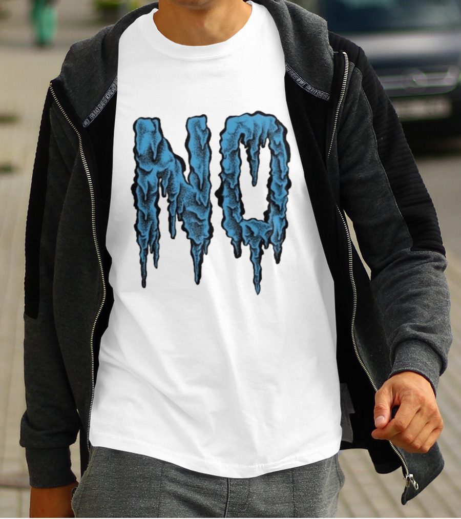 Aaron Turner NO Blue Ice Letters T-Shirt