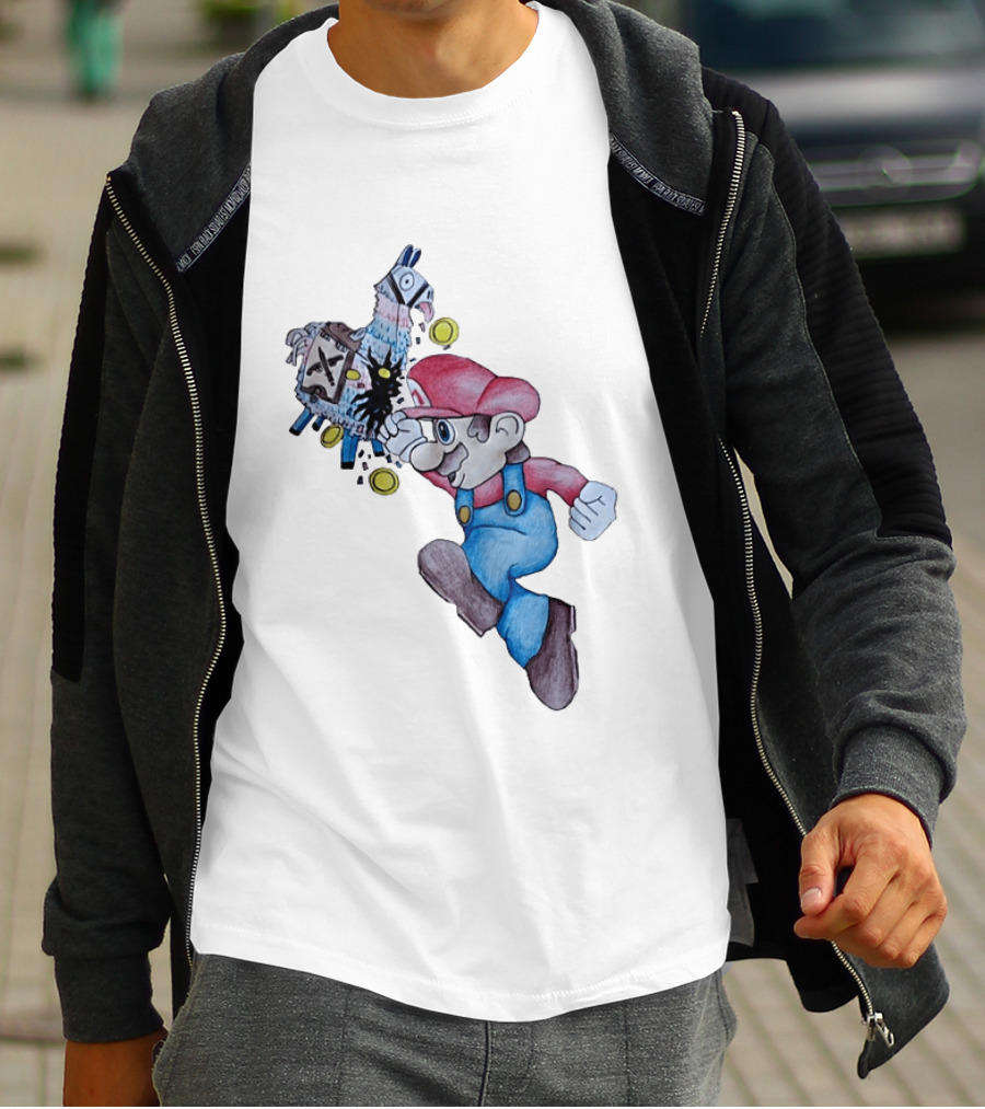 Super Mario Llama Coins Jumping T-Shirt