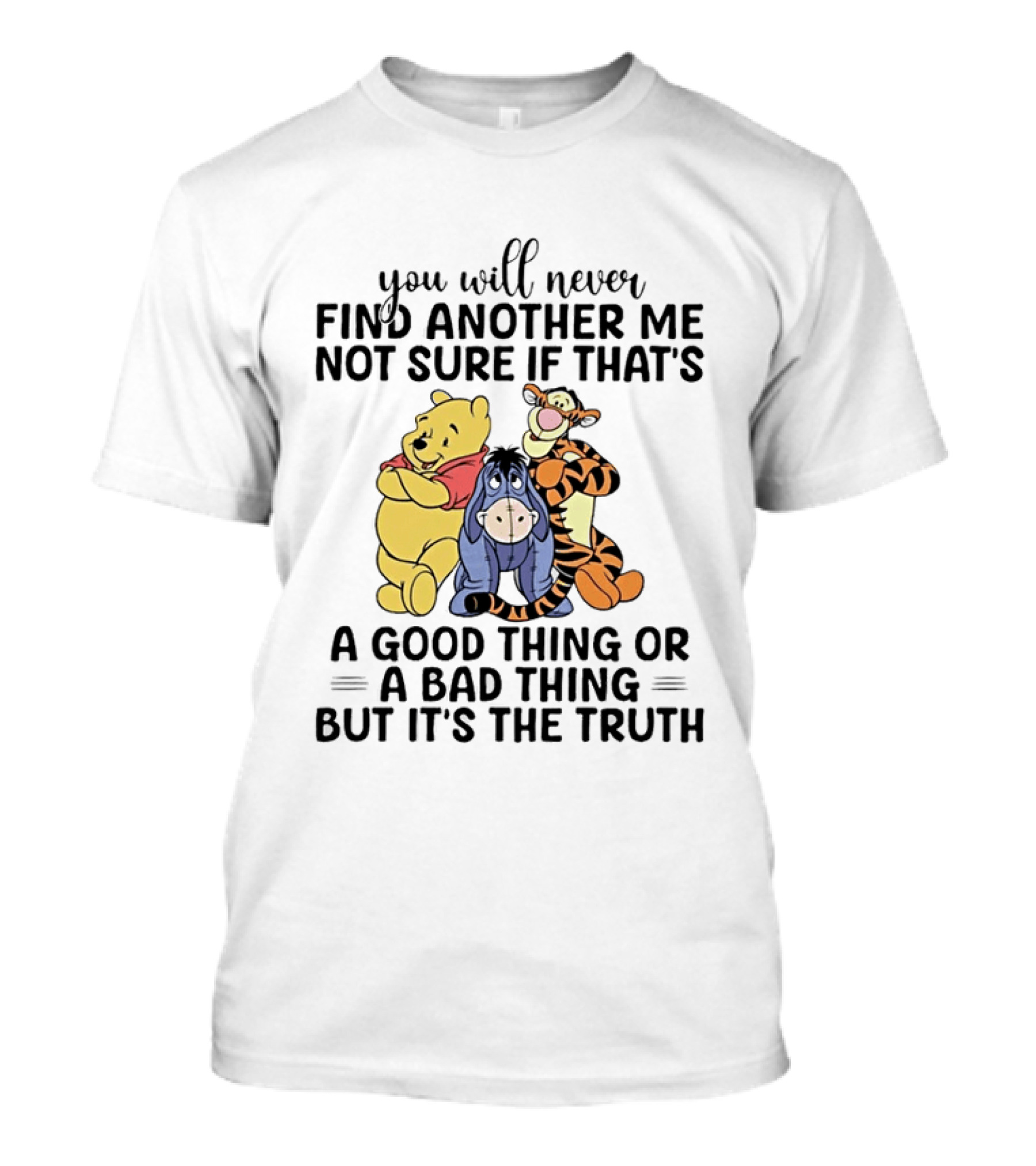 Winnie The Pooh Eeyore Tigger You Will Never Find Another Me Not Sure If That's A Good Thing Or A Bad Thing But It's The Truth T-Shirt