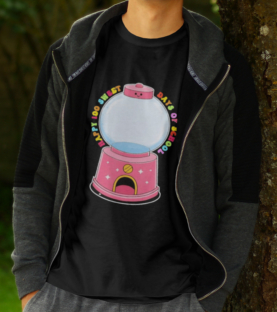 Happy 100 Sweet Days Of School Gumball Machine T-Shirt