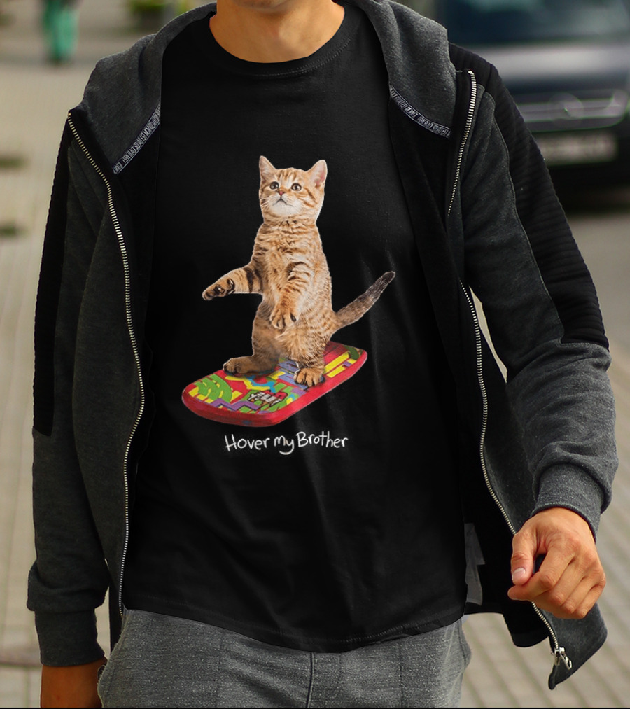 Hover My Brother Back To The Future Hoverboard Cat T-Shirt