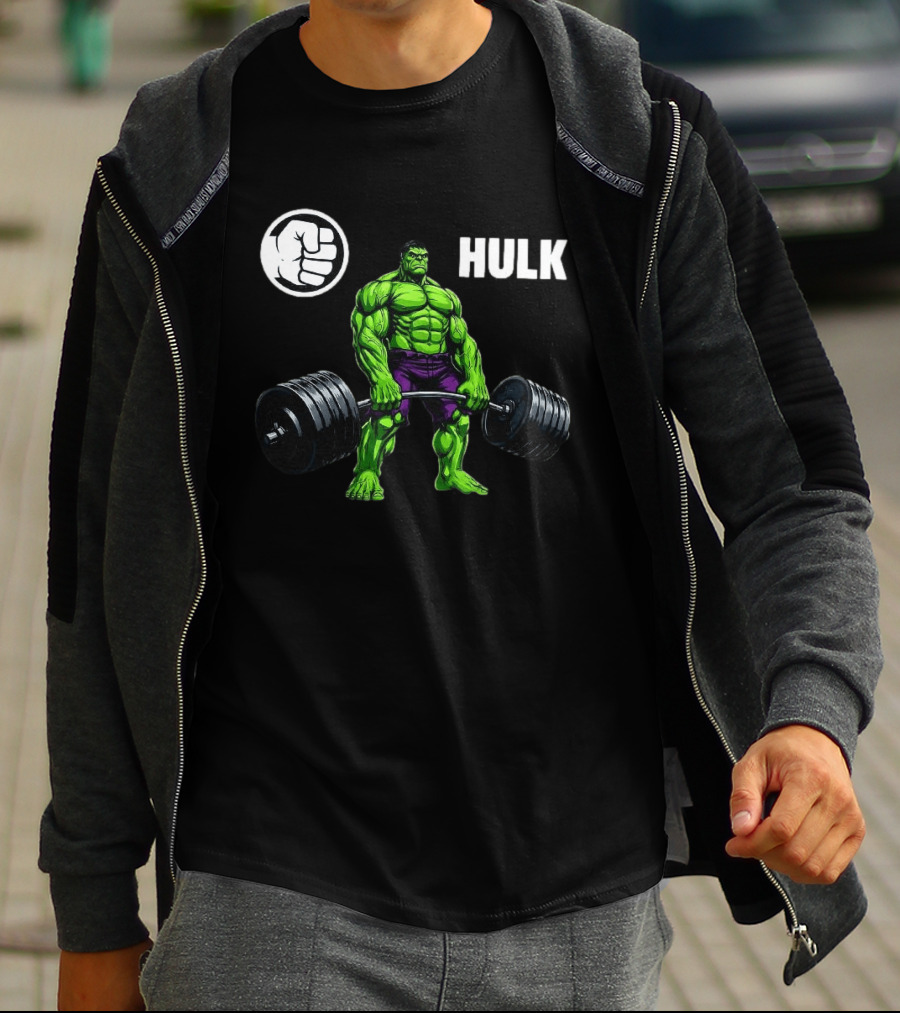 Hulk Lifting Weights Gym Workout Bodybuilding Motivation T-Shirt