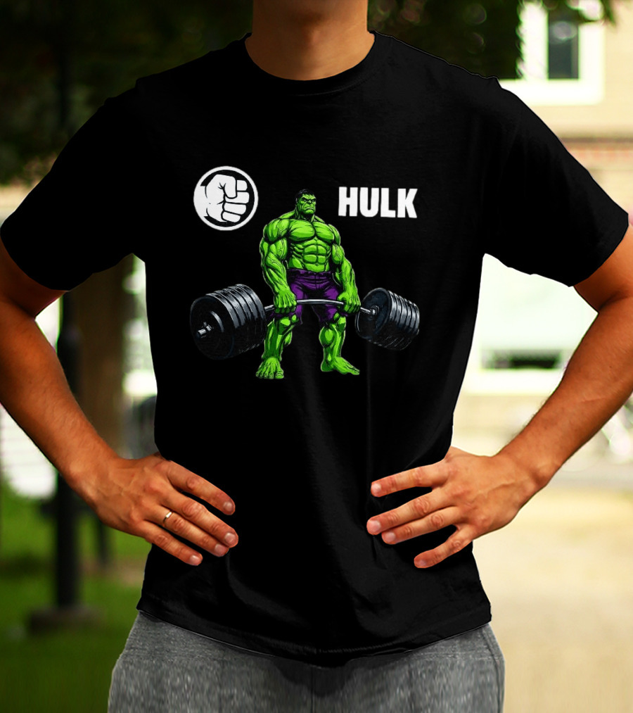 Hulk Lifting Weights Gym Workout Bodybuilding Motivation T-Shirt