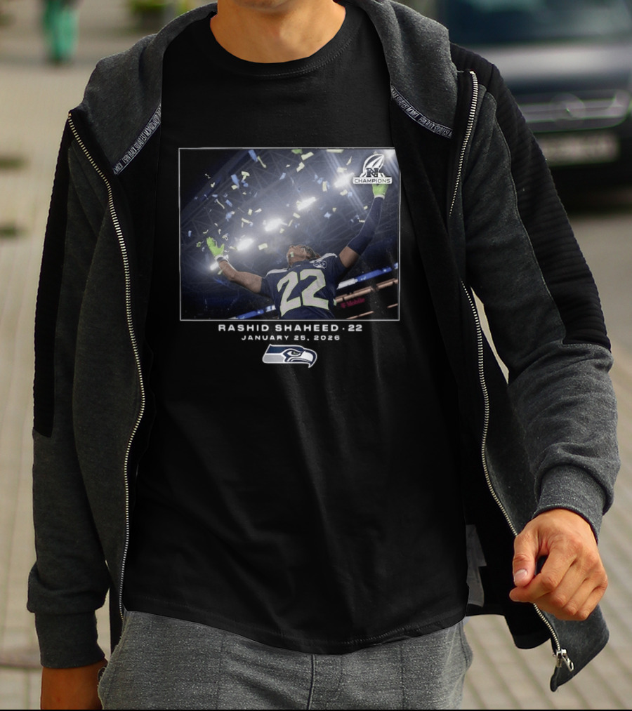 Rashid Shaheed 22 NFC Champions January 8 2023 Seattle Seahawks T-Shirt