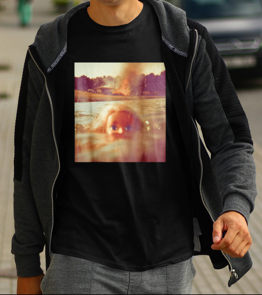 Doll Face Meme Swimming Surreal Humor T-Shirt